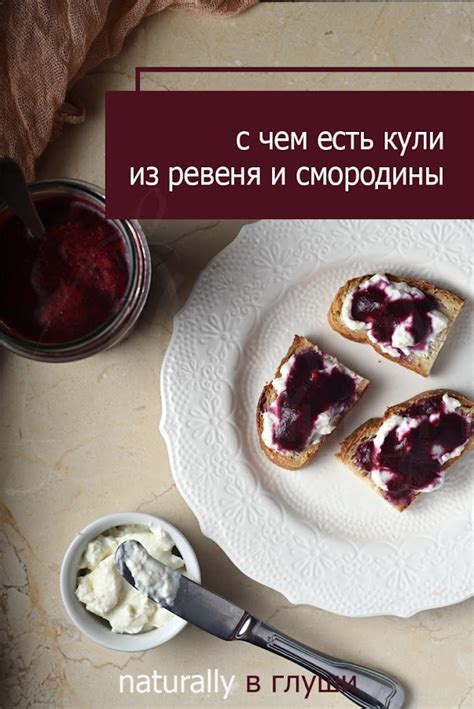 Кули из ревеня и черной смородины с розмарином