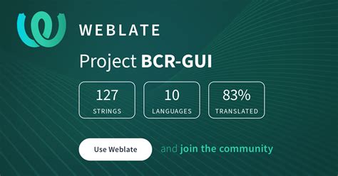 BCR-GUI @ Hosted Weblate