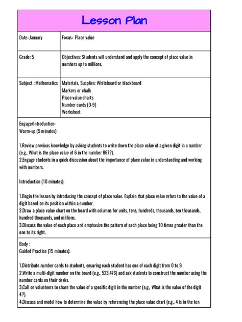 Image result for 5th Grade Mathematic Lesson