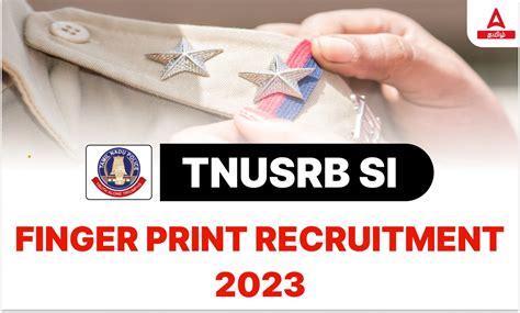 TNUSRB SI கைரேகை ஆட்சேர்ப்பு 2023, அறிவிப்பு PDF
