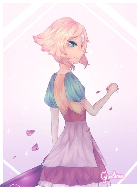 A single pale rose Pearl [Steven Universe fanart] by Ghostimu on DeviantArt