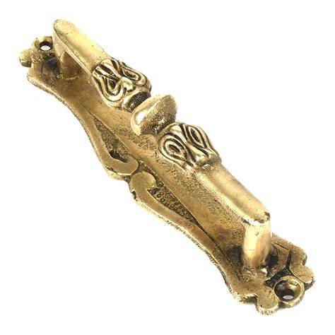 Pure Brass Door Handle In Decorative Style