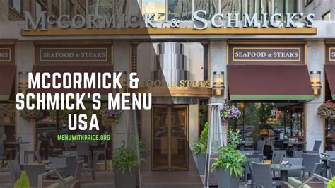 McCormick & Schmick's Menu With Prices 2026 USA (UPDATED) - Menu with ...