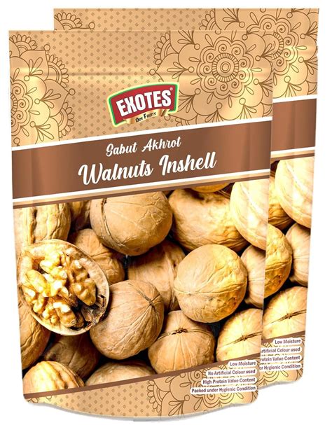 Exotes California Sabut Akhrot (Walnuts), 2 X 250 g : Amazon.in ...