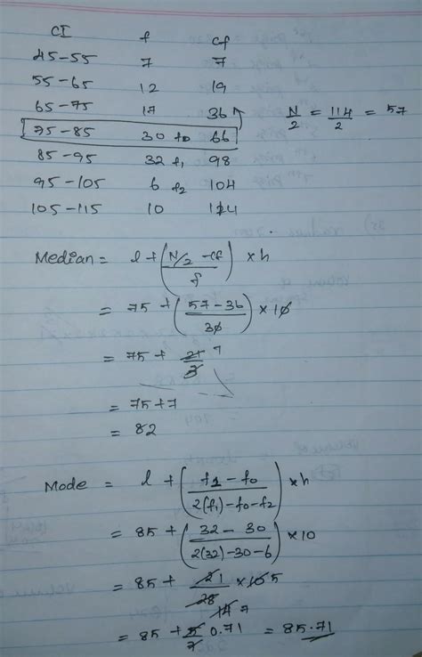 class internal 45-55, 55-65, 65-75, 75-85, 85-90 frequency 3, 10, 11_8 ...