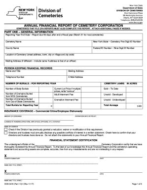 Nys Division Of Cemeteries - Fill and Sign Printable Template Online