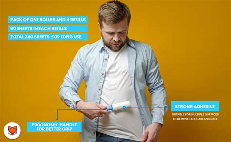 Wooflix Lint Remover for Clothes | Sticky Pet Hair Remover Lint Roller ...