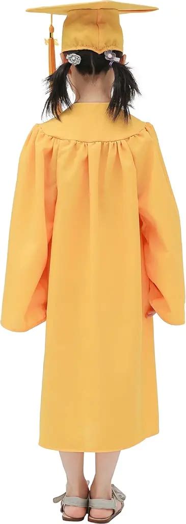 Yellow Matte Graduation Gown for Kids – CostumeWala
