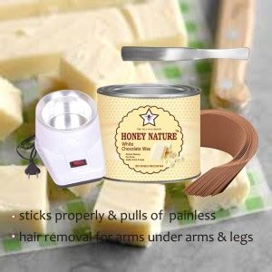 DR.HONEY honey nature white chocolate wax 601.91 gram and strips sticks ...