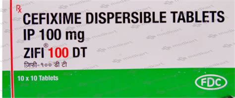 ZIFI DT 100MG TABLET 10'S, Price, Composition & Generic Alternatives ...