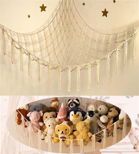 Amazon.com: RelaxScene Stuffed Animal Hammock Corner Storage with LED ...