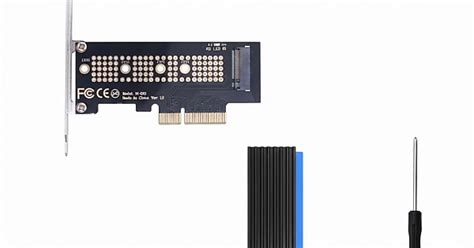NVMe M.2 to PCI-E X1 Adapter with Heat Sink