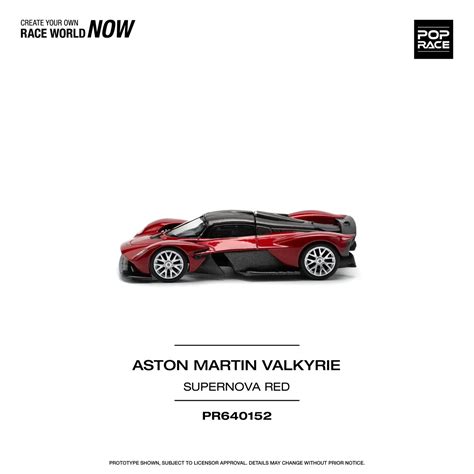 Pop Race - Aston Martin Valkyrie - Red - 1:64 - Diecast Model – Torque ...