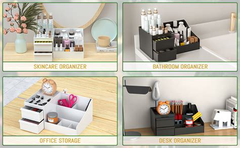 HOLLIO Makeup Organizer for Vanity Cosmetic Organizer Box Drawers ...