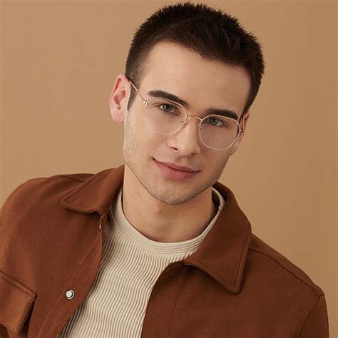 Gold Brown Half Rim Hexagonal John Jacobs Supreme Steel JJ E13587-C1 ...