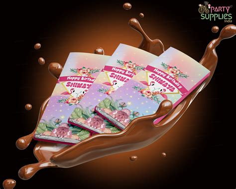 Flamingo Theme Home Made Chocolate Return Gifts | Home Birthday – Party ...