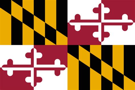 Free photograph; state, flag, Maryland