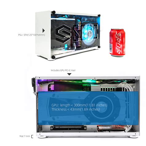 SGPC Itx Mini Case - K49(Aluminum),Full-Size GPU Compatible,Include GPU ...