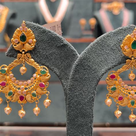 CMR 15.506gms EARRINGS 22K Antique – BangaruRani