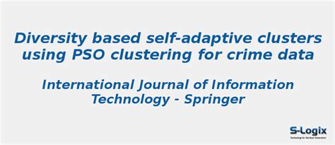 Diversity based self-adaptive clusters using PSO clustering | S-Logix