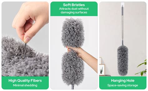 DODGE 'N WOLVES Microfiber Feather Duster Bendable & Extendable Fan ...