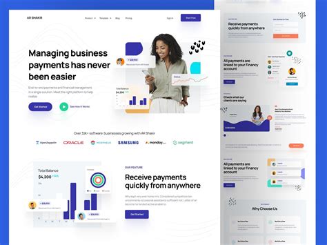 SaaS Website Landing page - Freebie for Adobe xd and Figma | Landing ...