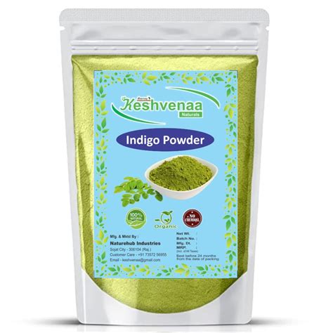 Buy Keshvenna Naturals 100% Organic Indigo Powder (chamical free ...