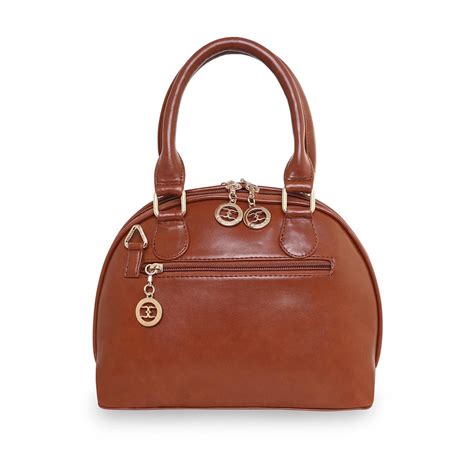 Buy ESBEDA Tan Color Solid Pattern D Shape Handbag For Women Online
