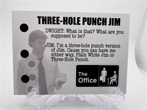 Jim Halpert the Office Dunder Mifflin Custom Patch Card Art Three Hole ...