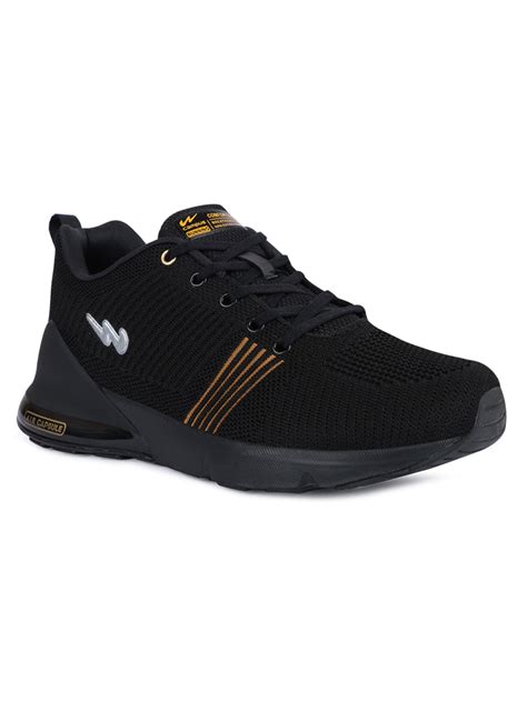Buy Running Shoes For Men: Zurik-Pro-Blk-Golden | Campus Shoes