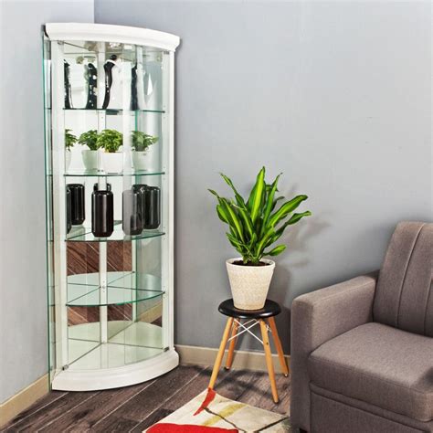Buy Frost Glass Corner Bar Curio - White from Home Centre at just INR ...