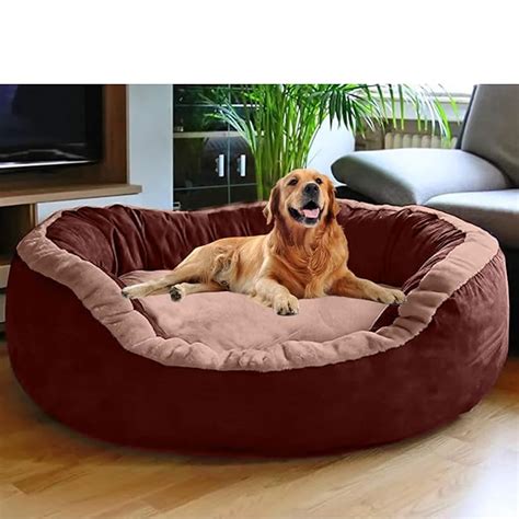 DRILLY Premium Fur 4XL Dog Bed for Extra Large Dogs Washable-Orthopedic ...