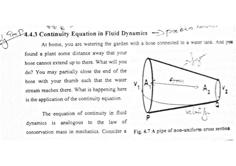 Continuity Equation In Fluid Dynamics - Physics - Studocu