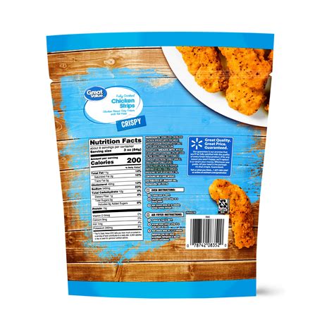 Great Value Fully Cooked Chicken Strips 25 Oz (Frozen) at Dennis Penn blog