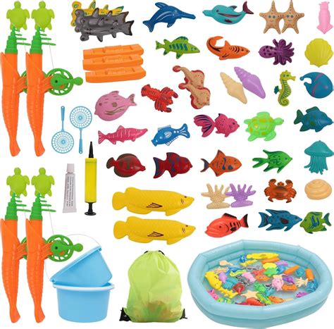 Buy KANJO - Bathtub Fishing Game Set for Kids - Pool Fish Games with 4 ...