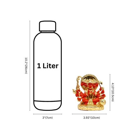 Gold Plated Panchmukhi Hanuman Showpiece with Orange Accents – Natriel
