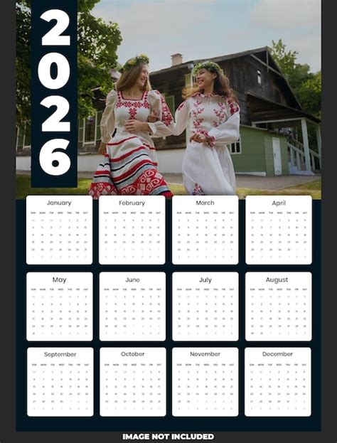 PSD Modello calendario 2026, oltre Modelli PSD Gratuiti di Alta Qualità ...