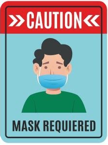 CVANU CAUTION Mask Required Emergency Sign Price in India - Buy CVANU ...