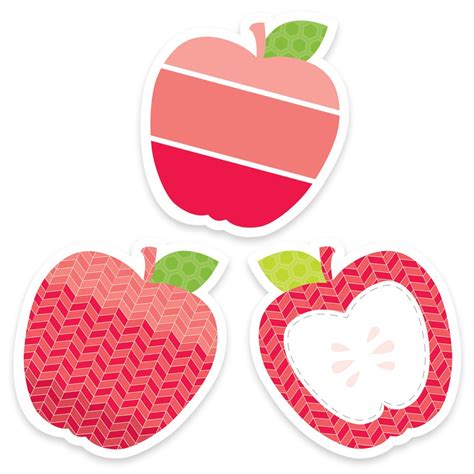 Creative Teaching Press Painted Palette Apple 3" Designer Cut-Outs ...