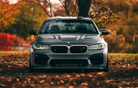 Download wallpaper Autumn, Leaves, F90, M5 CS, section bmw in ...
