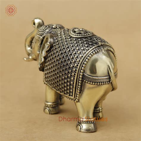 Brass Elephant Fine, 3" – Dharma Statues