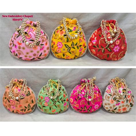 New Embroidery Both Side Work Potli/Batwa - Buy Jain New Embroidery ...