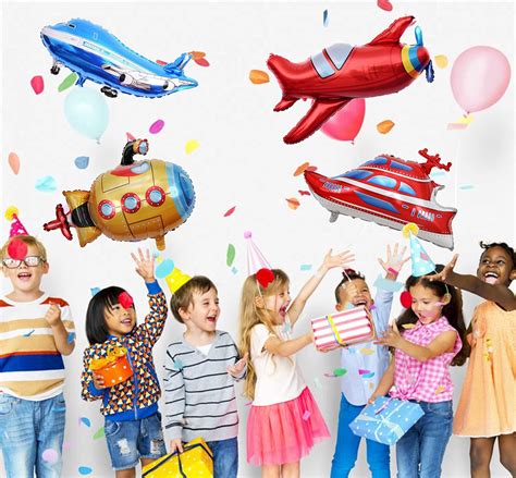 Buy 9 pcs Transportation Balloons,Train Ambulance Police Car Fire Truck ...