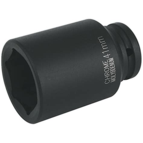 41mm Chromoly Forged Deep Impact Socket - 3/4 Inch Drive for Heavy-Duty Use