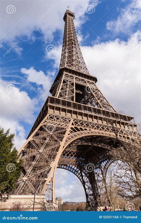Eiffel Tower in Paris France, Famous Tourism Landmark Stock Photo ...
