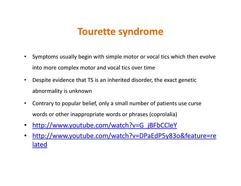 Tourettes Syndrome | PDF