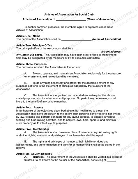 Articles Of Association