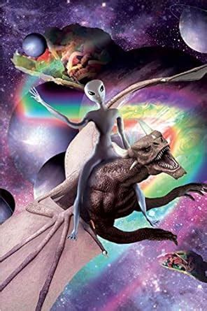 Buy Space Alien Riding Dragon - Tacos And Rainbow Daily Weekly Planner ...