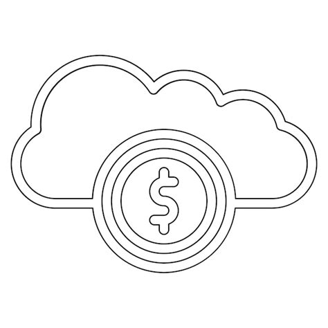 Cloud money vector icon illustration of banking and finance iconset ...