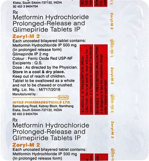 Zoryl-M 2 Tablet: Uses, Side Effects, Price, Dosage & More Info - PharmEasy
